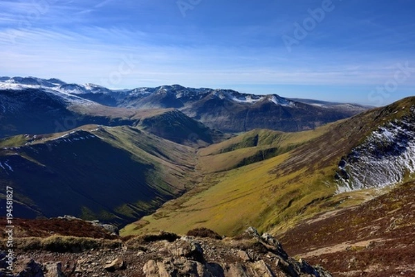 Obraz Looking down the valley to Buttermere