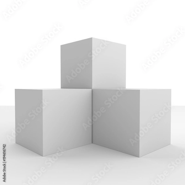 Obraz Simple Cube Stand For Product Visualization