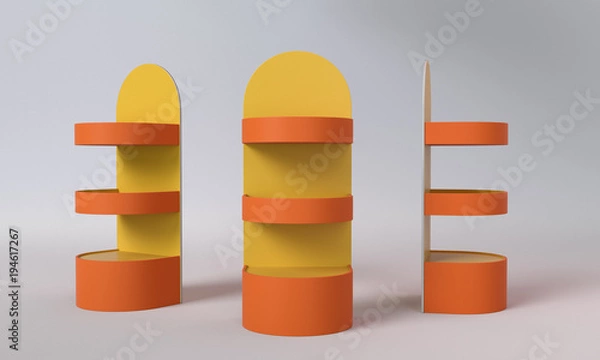 Fototapeta Round Product Display Shelf