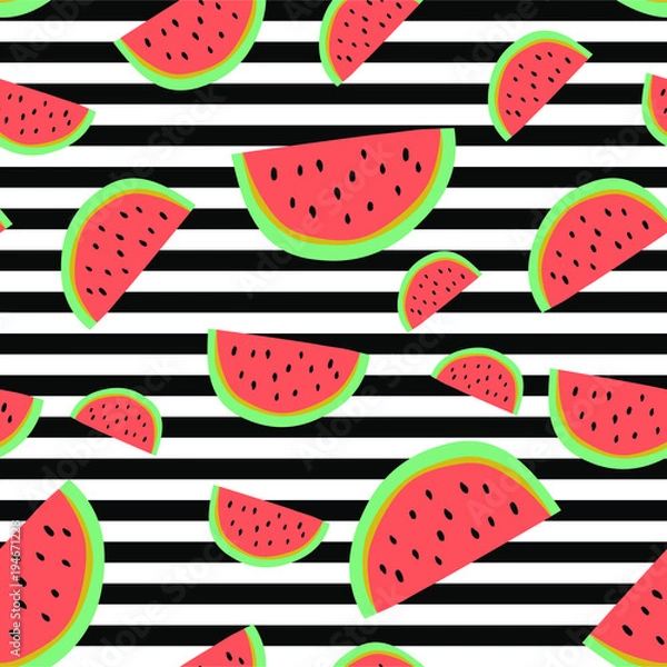 Obraz Vibrant stripe watermelon background