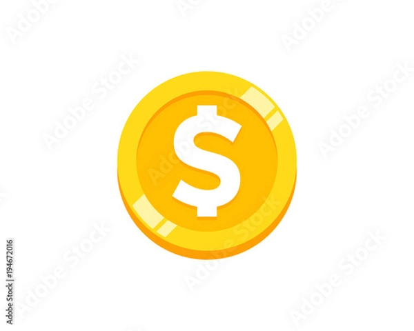 Obraz Moneta Ikona Element Projektu Logo