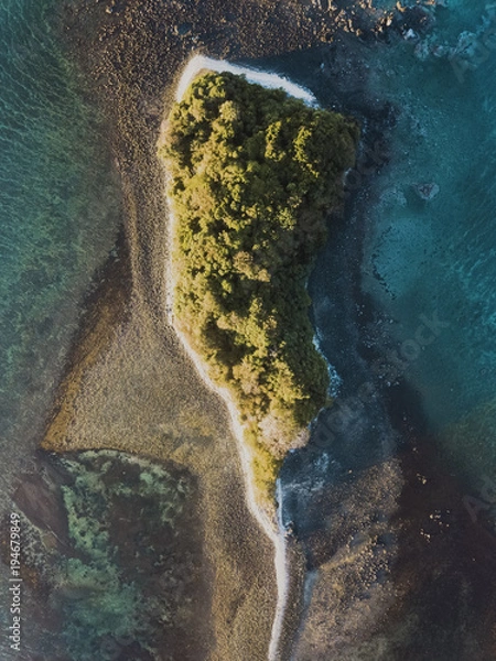 Fototapeta Drone view of small island
