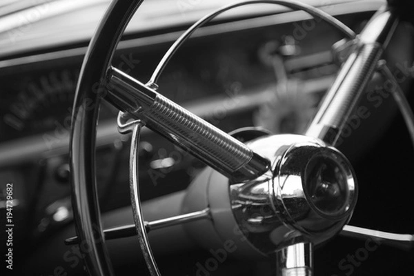 Obraz vintage steering wheel