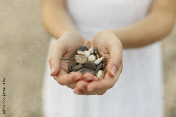 Obraz pebbles in the hands