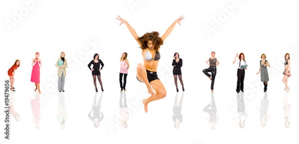 Obraz group isolated on white