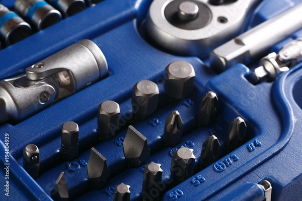 Obraz suitcase with instruments and bits