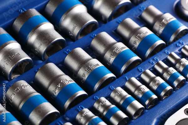 Obraz suitcase with instruments and bits