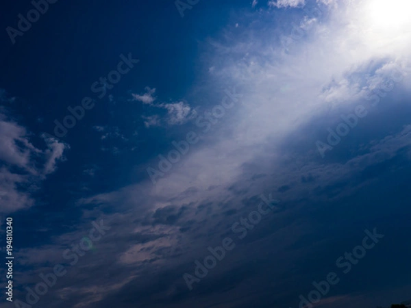 Fototapeta The white clouds.