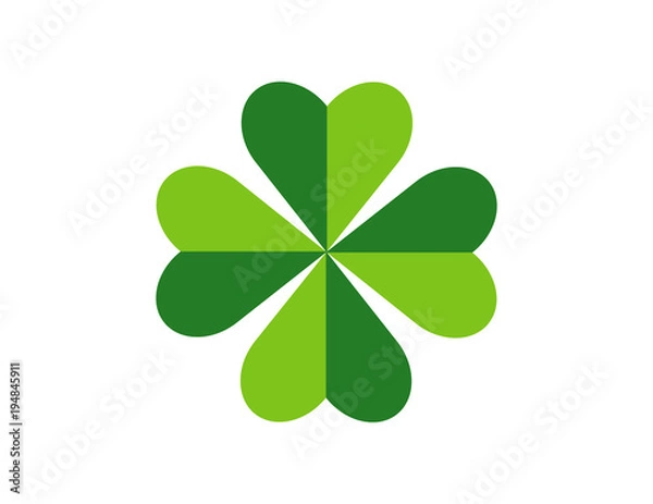 Fototapeta four leaf clover two colour