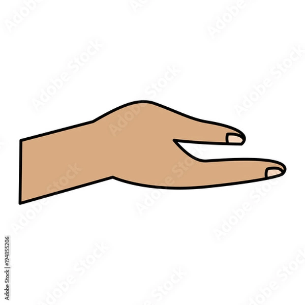 Fototapeta human hand help support gesture vector illustration 