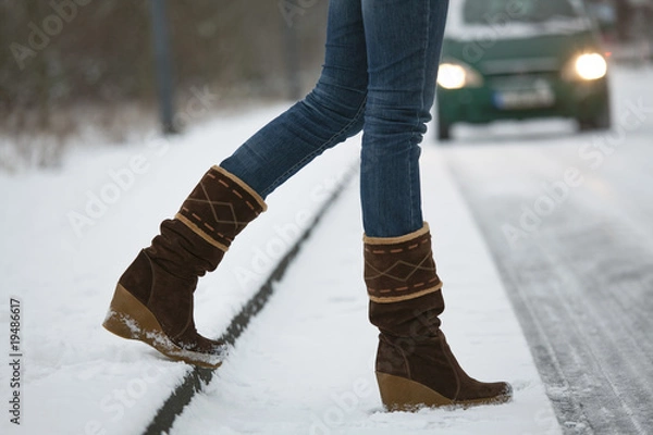 Fototapeta crossing the road