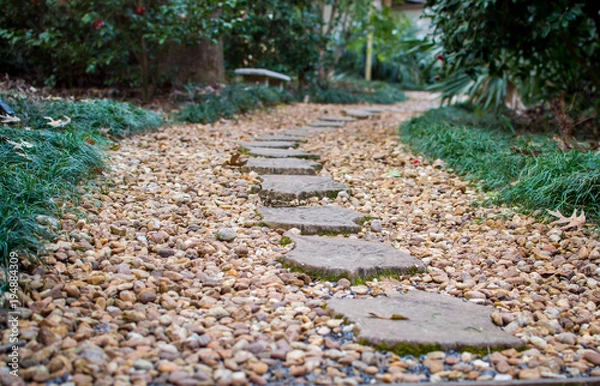 Fototapeta Stone steps in garden