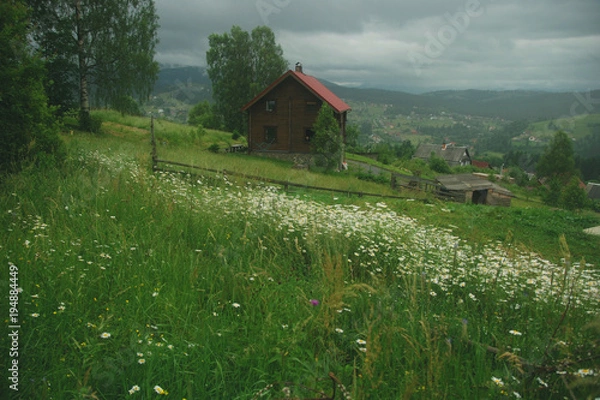 Fototapeta Домик на горном склоне