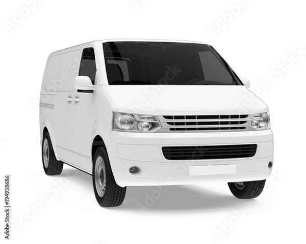 Fototapeta Delivery Van Isolated