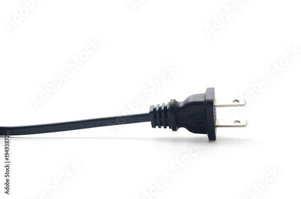 Obraz Wtyczka energii elektrycznej na białym tle.
