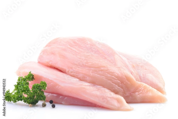 Obraz Chicken meat on white background