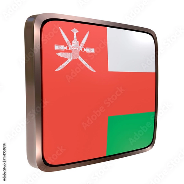 Fototapeta Oman flag icon