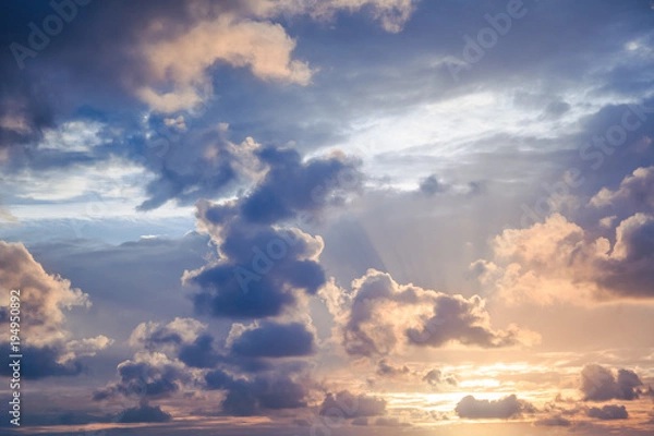 Obraz Jasne piękne tło Sunset Sky