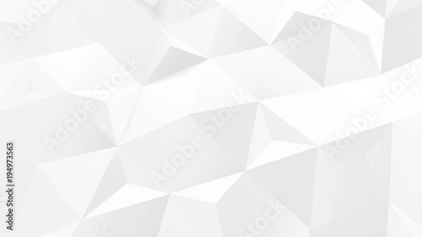 Fototapeta white Abstract crystal triangle poly pattern background 3d Illustration