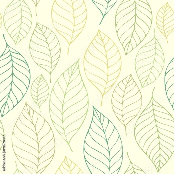 Obraz Leafy seamless background 7