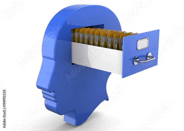 Fototapeta Memories in the Brain -3D