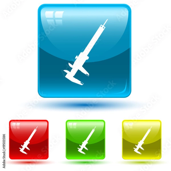 Fototapeta vector icons of caliper