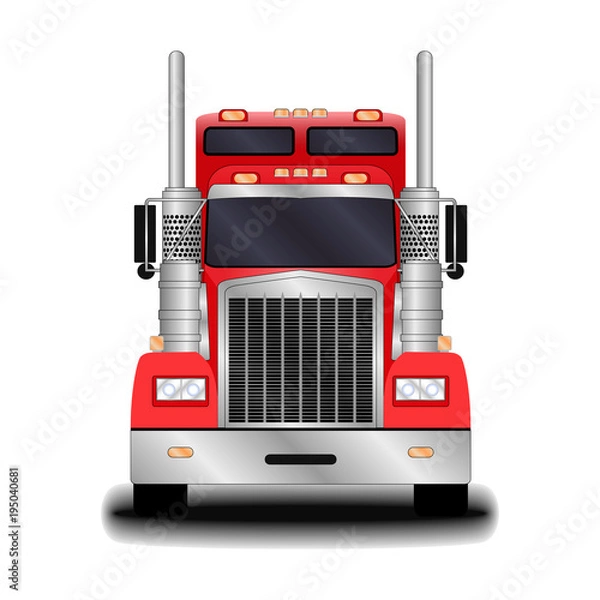 Obraz realistic truck. front view.