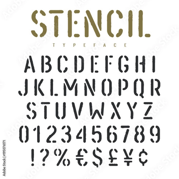 Obraz Stencil font 003