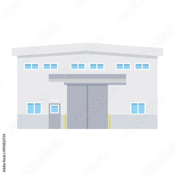 Fototapeta 工場の建物イラスト