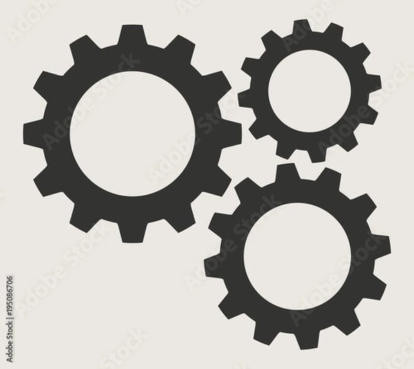 Obraz Cogs And Gears Icon Vector Illustration Isolated