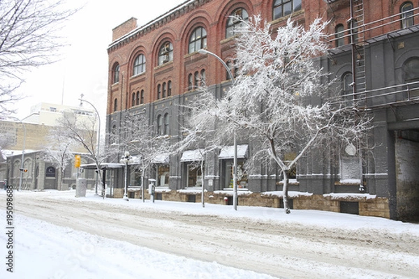 Obraz snow winter street