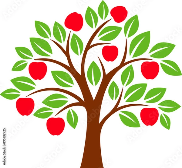 Obraz Kolorowa jabłoń