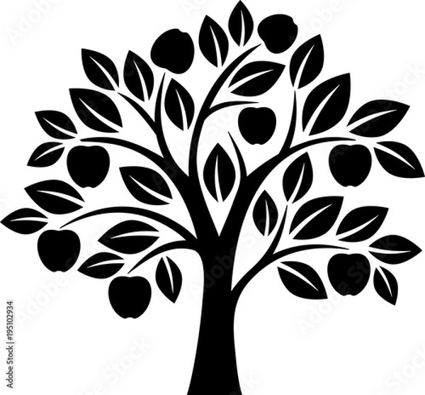 Obraz Wektor jabłoń