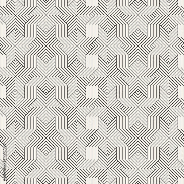 Fototapeta Vector seamless pattern. Modern stylish abstract texture. Repeating geometric..