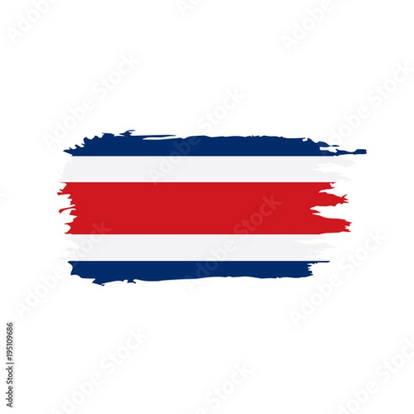 Obraz Costa Rica flag, vector illustration