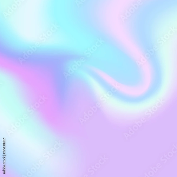 Fototapeta Holographic abstract background in pastel, neon color design.