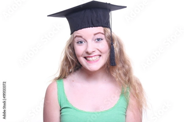 Fototapeta Caucasian woman graduated