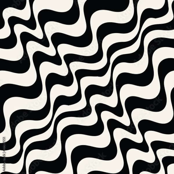 Fototapeta abstract wavy stripes seamless pattern
