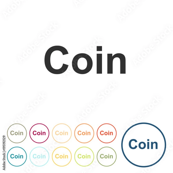 Obraz Runde Schaltflächen - Muenze