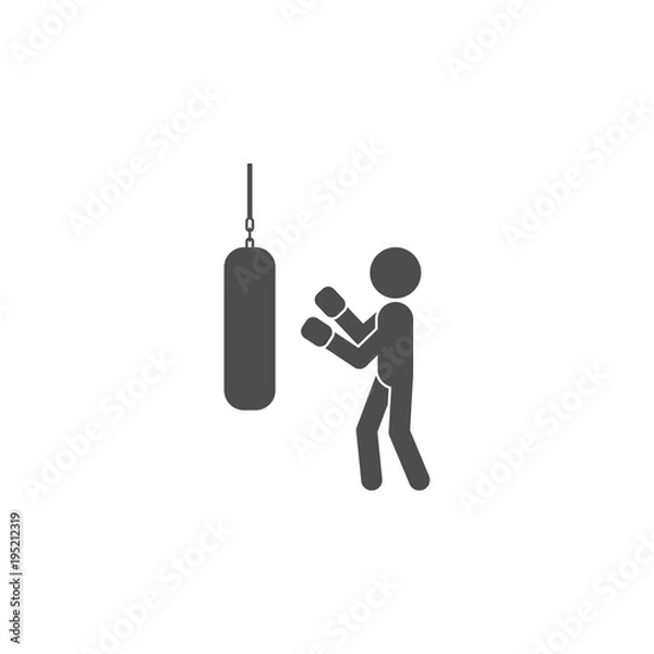 Fototapeta pugilist icon.Element of popular fitness  icon. Premium quality graphic design. Signs, symbols collection icon for websites, web design,