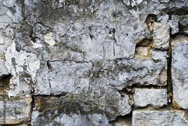 Fototapeta Large bricks wall. Ancient wall texture. Old grunge walls 