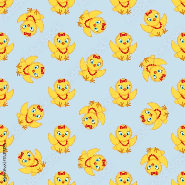 Fototapeta chicken baby pattern