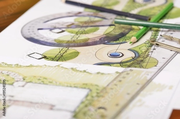 Obraz Rysunki ogrodowe z bliska