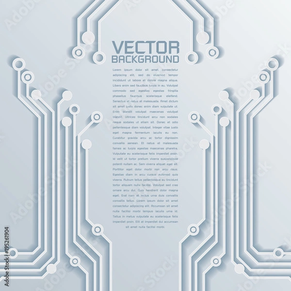 Fototapeta 3d Circuit Board Background Texture Vector