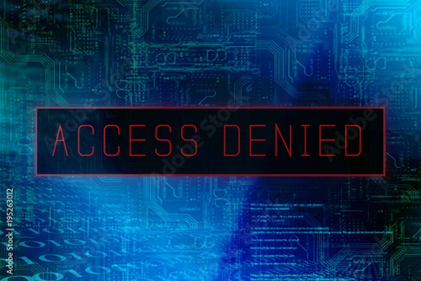 Obraz "Access denied" on a computer system