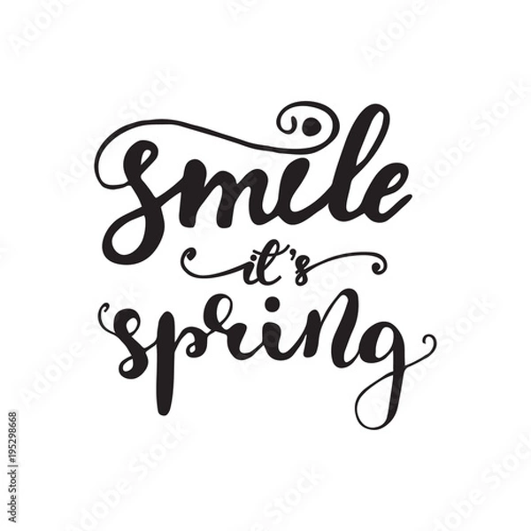 Obraz Vector illustration with lettering Smile, it's spring.
