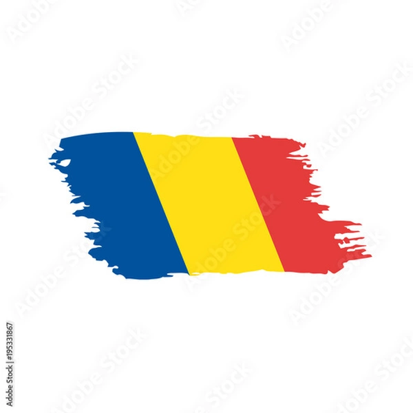 Fototapeta Romania flag, vector illustration