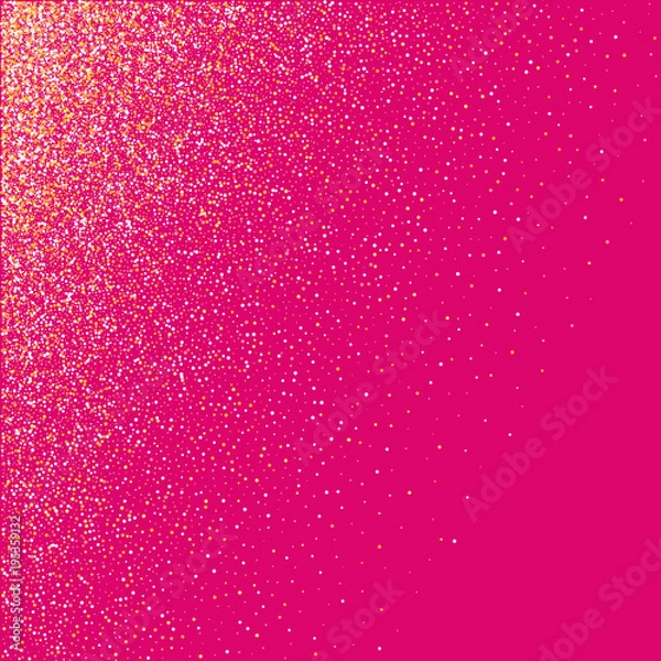 Fototapeta Gold background Vector illustration Many gold shiny glitter confetti on pink background