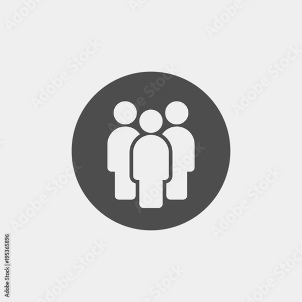 Fototapeta Group of people flat vector icon	