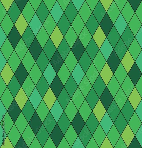 Fototapeta Seamless pattern with rhombus. Vector illustration. Snake pattern.